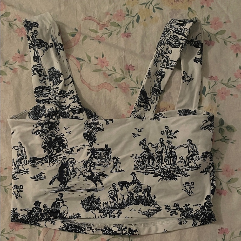 Carbon38 Toile Longline Sports Bra-Navy - Picture 9 of 9